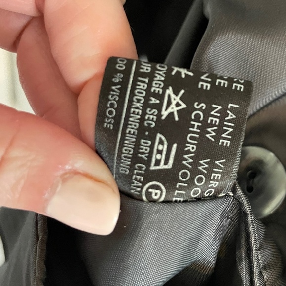 Loro Piana x Bayard Men’s Blazer Double Breasted Wool Black Dark gray Sz 54 - Picture 7 of 10